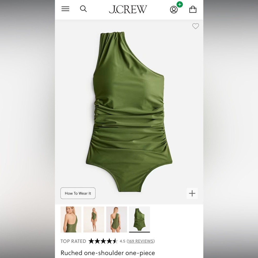 J. Crew Rouched Shoulder One Piece Plus Swim New NWT Size 23 3X Never Worn!